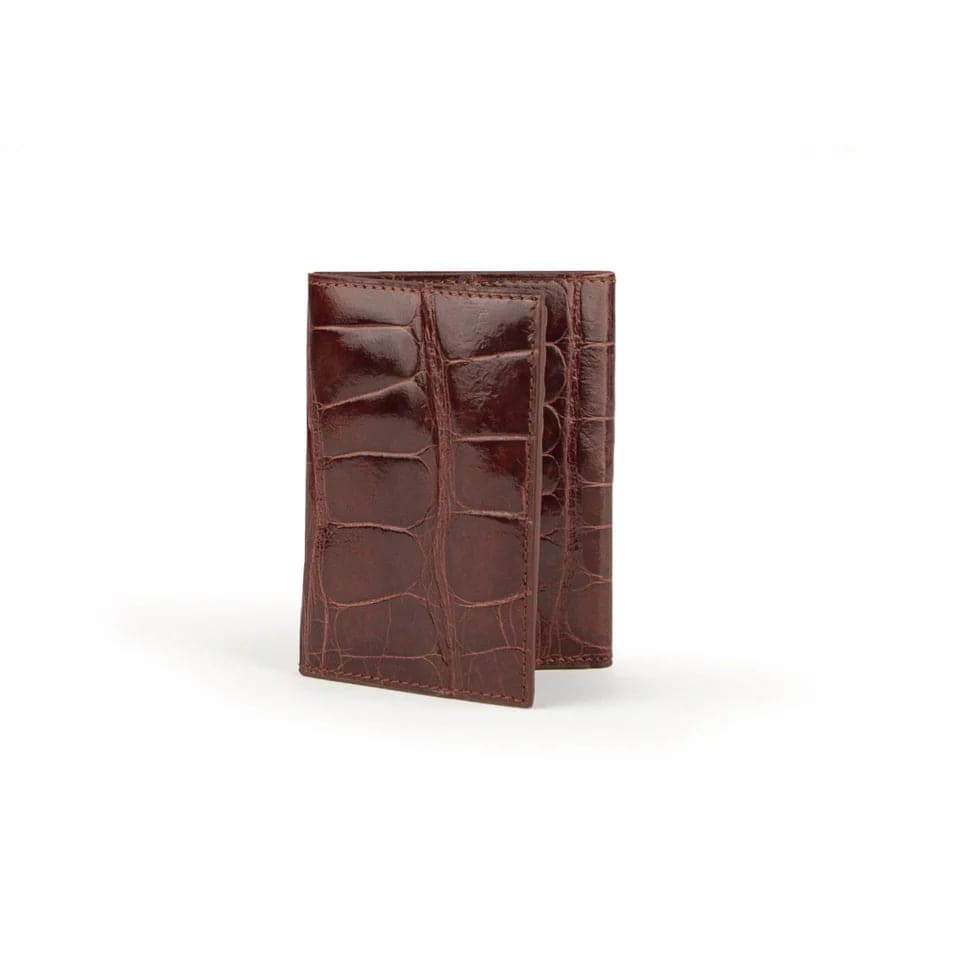 Ferrini Alligator Trifold Wallet Cognac - One Size