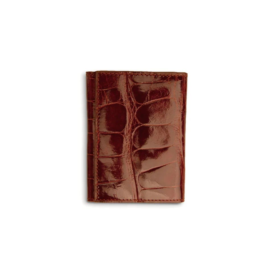 Ferrini Alligator Trifold Wallet Cognac - One Size