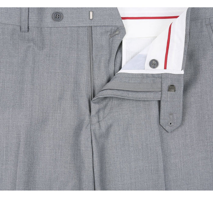 Cheap Priced Suit- Mens Basic Two Button Classic Fit Light Grey Suit With Optional Vest - 38 Short Jacket+32 Waist Adjustable 28to34)(Height: 5 4 to5 7 )(Neck 15-16.5)S-M)