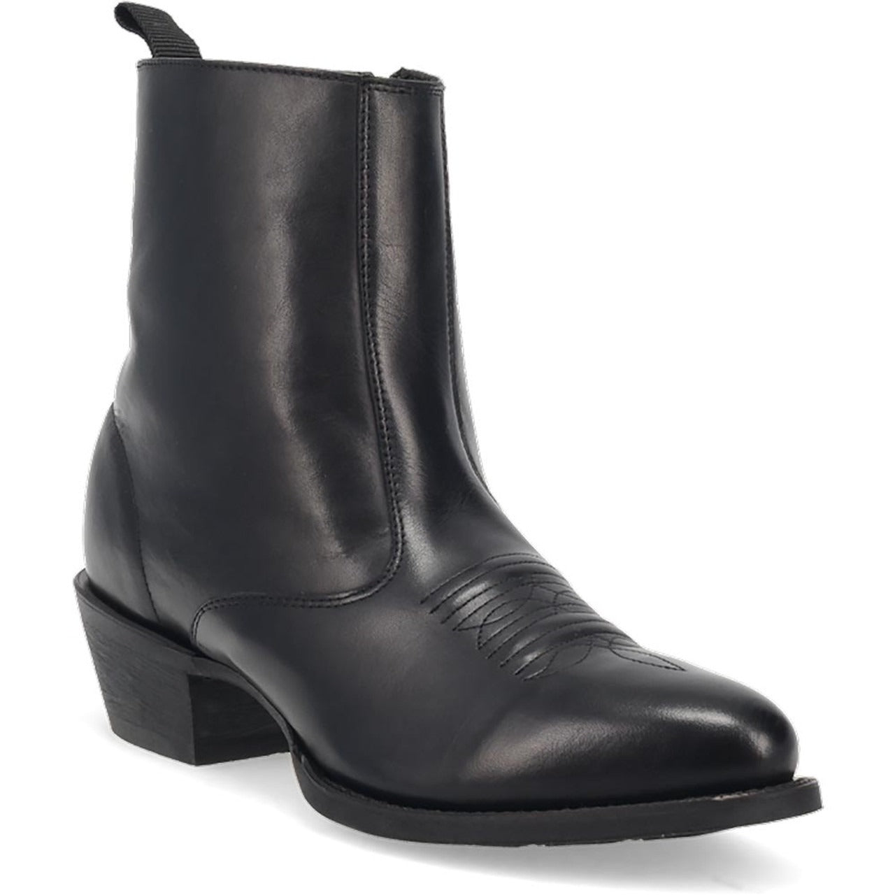Laredo Fletcher Black Leather Round Toe Boots for Men - 8D