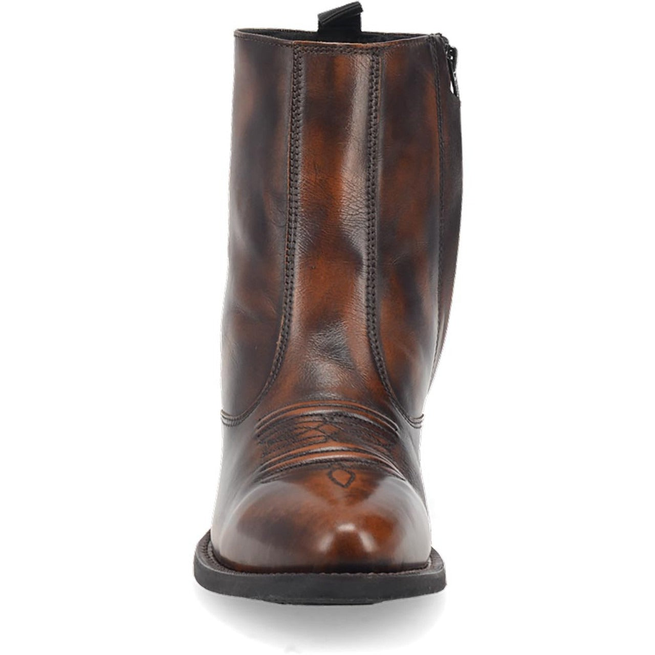 Laredo Fletcher Tan Leather Round Toe Boots for Men - 8D