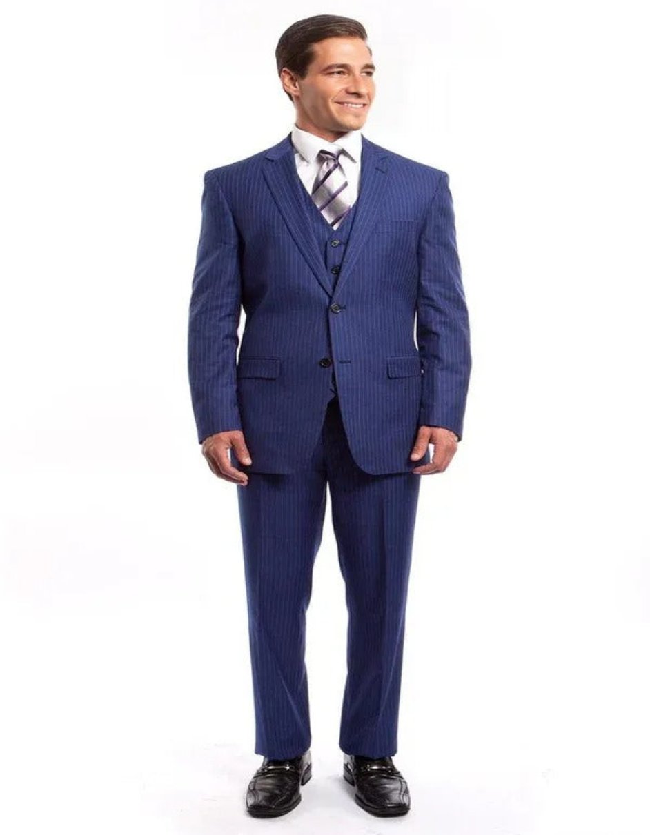 Missionary Mormon Quality Suit - Business Style in Color French Blue