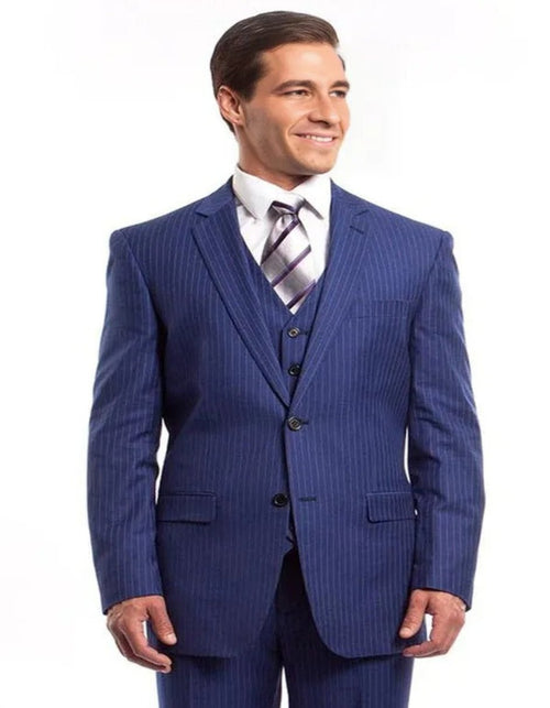 Missionary Mormon Quality Suit - Business Style in Color French Blue