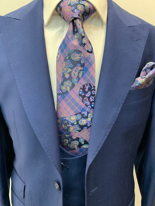 Rossi Man Suit - Tan Gray Black Navy Camel French Blue Suit