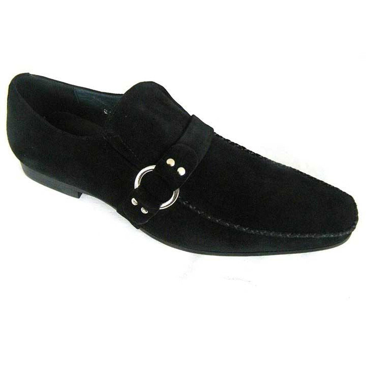 Zota Genuine Leather European Style Dress Black Loafer sz 14‎ Genuine Leather Mens Black Slip On Loafers Gold Buckle Dress  main image 4