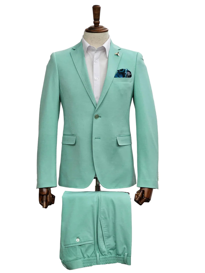 Stretch Fabric - Slim Fitted Suit - Light Weight "Mint" Suit - "Style #" - 36 R