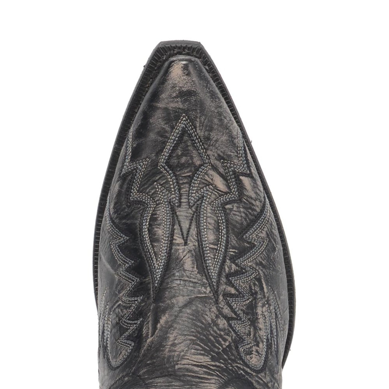 Laredo Garrett Black Distress Leather Snip Toe Boots for Men - 8D