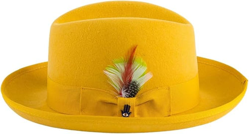 Premium Godfather Hat - Homburg Hat - Men's Homburg Gold