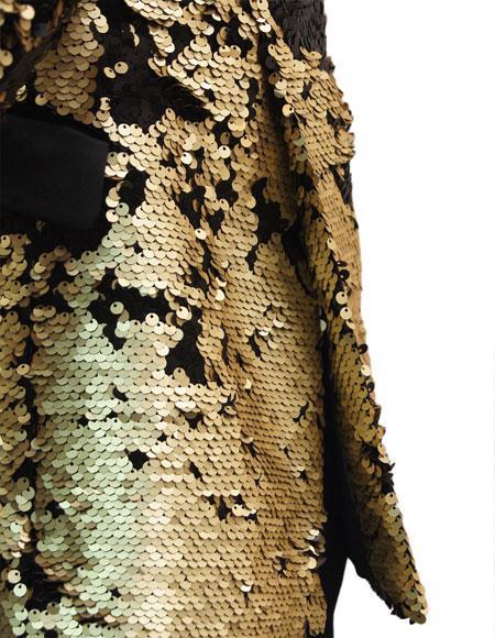 Sequin Tuxedo - Mens Blazer - Gold Dinner Jacket - Shiny Tuxedo Jacket - S