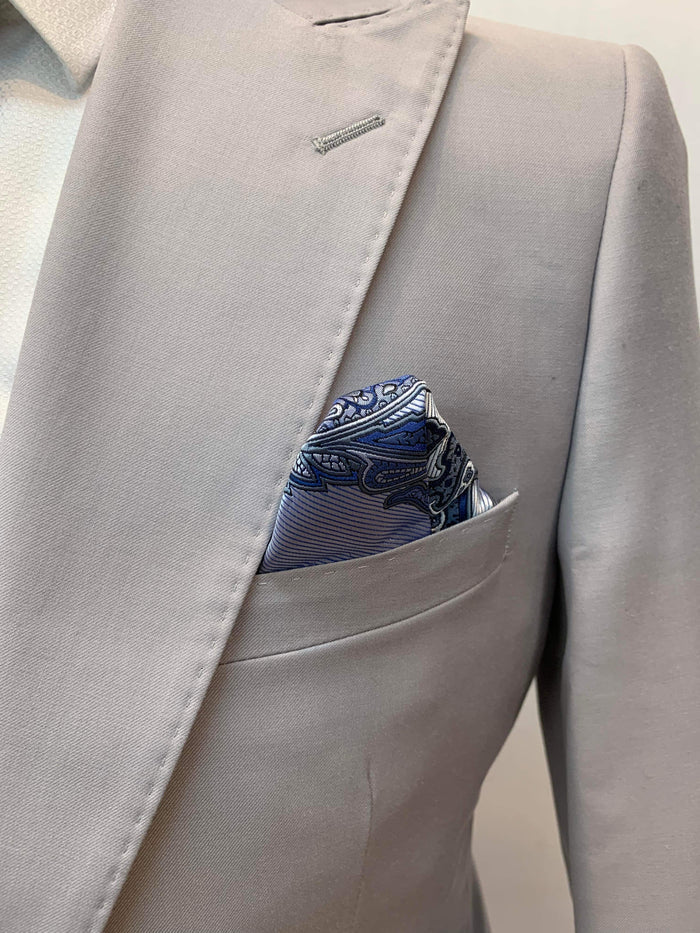 Rossi Man Suit - Tan Gray Black Navy Camel French Blue Suit - 38 Short Jacket+32 Waist Adjustable 28to34)(Height: 5 4 to5 7 )(Neck 15-16.5)S-M)
