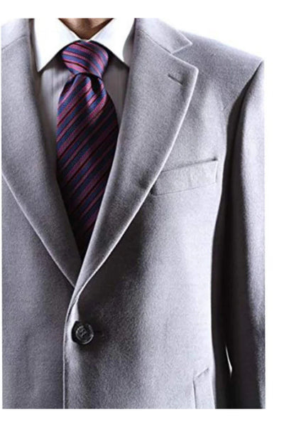 Three Cuff Link Gray Two Button Long men's Dress Topcoat - Winter coat - Mens Overcoat
