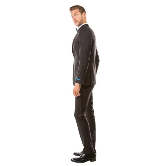 Mens Black Tuxedo 2-PC Hybrid Fit By Sean Alexander - 38 Short Jacket+32 Waist Adjustable 28to34)(Height: 5 4 to5 7 )(Neck 15-16.5)S-M)