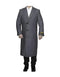 Full Length men's Ankle length Top Coat / Overcoats In Grey Herringbone - Mens Overcoats