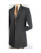 men's Car Coat - Mid length Wool Coat Collection in a Soft Blend - Dark Charcoal Masculine color Grey Overcoat