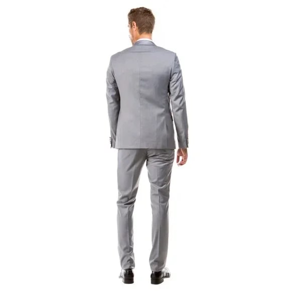 Mens Grey Tuxedo 2-PC Hybrid Fit By Sean Alexander - 38 Short Jacket+32 Waist Adjustable 28to34)(Height: 5 4 to5 7 )(Neck 15-16.5)S-M)