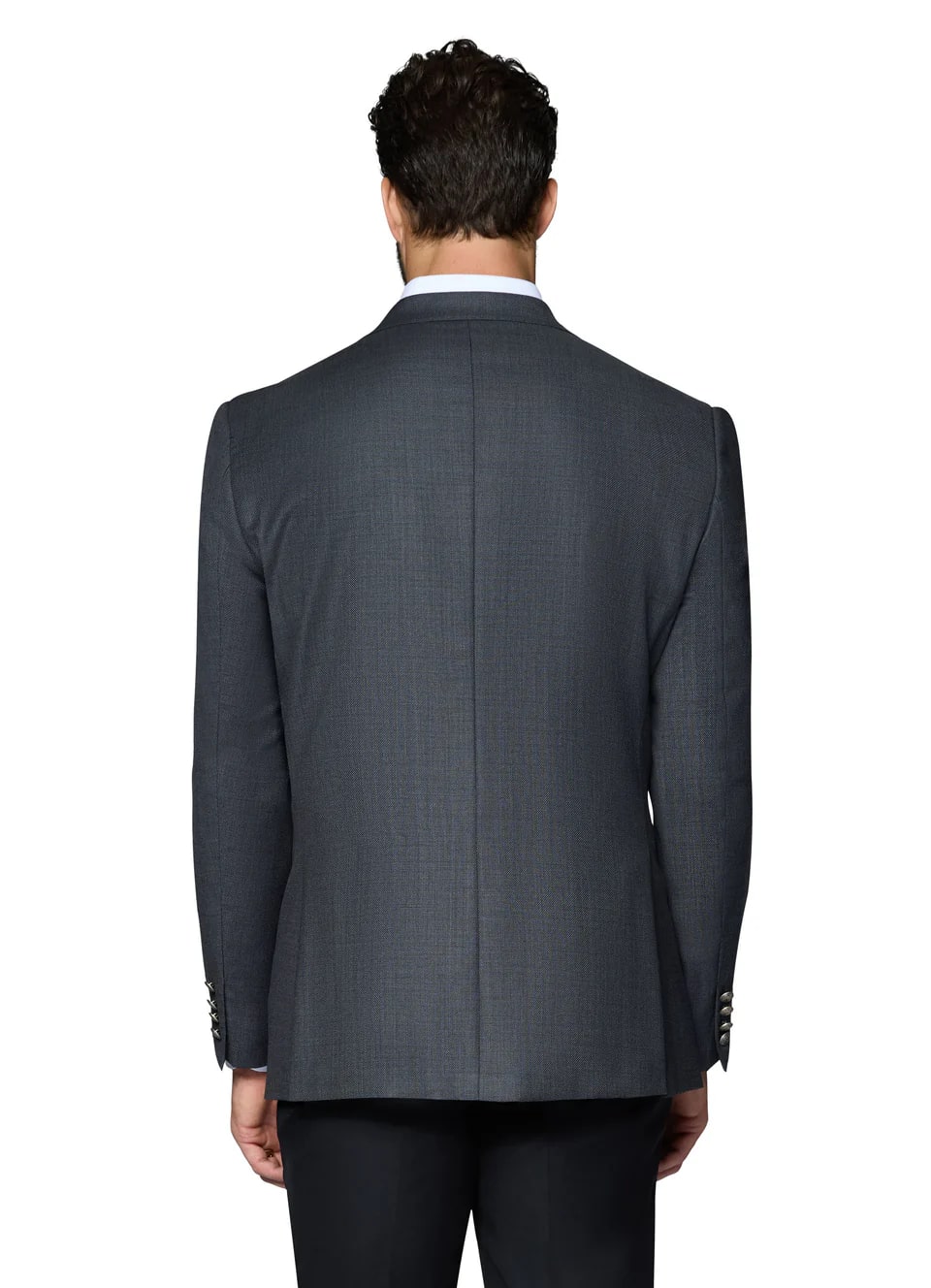 Grey Elegant Wool Modern Fit Blazer - 62 Regular