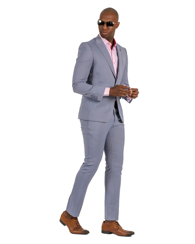 Stretch Fabric - "Gray" Light Weight Suit - Slim Fitted Suit "Style #"