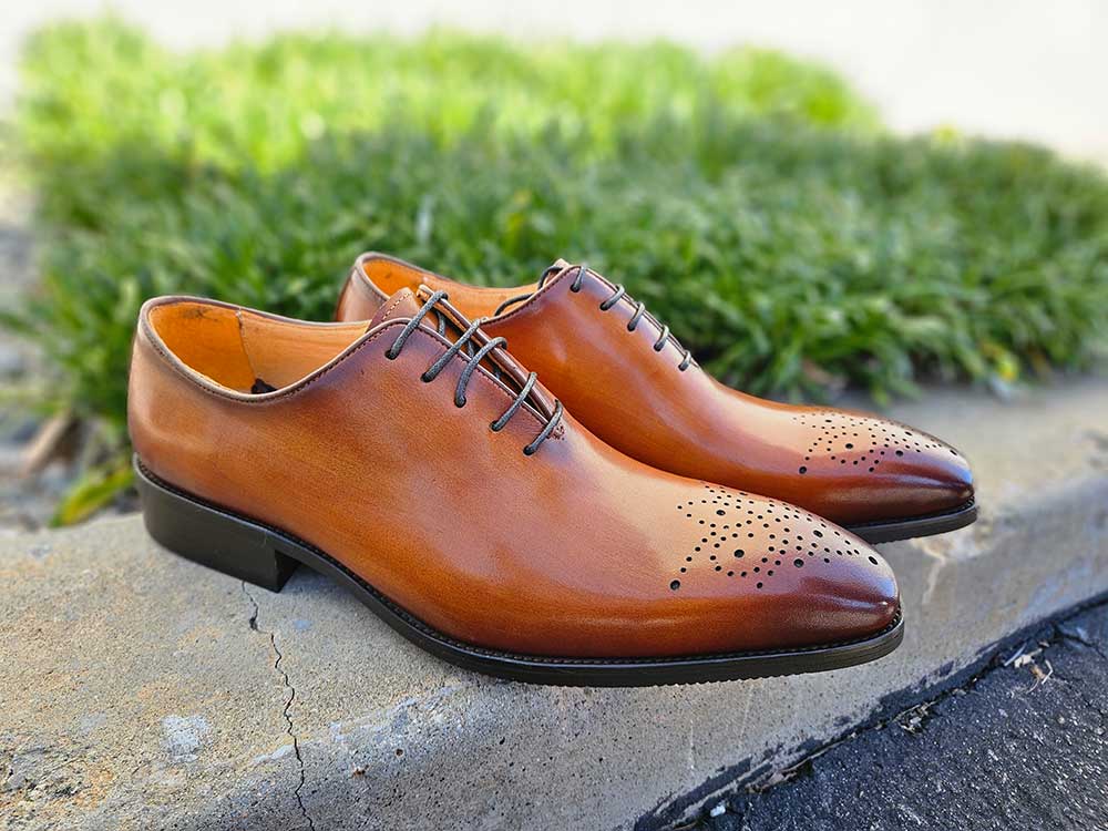 Hand Burnished Wholecut Calf Oxford - 9