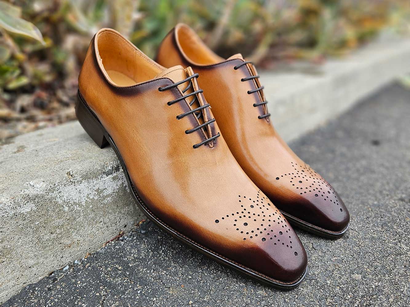 Hand Burnished Wholecut Calf Oxford - 9