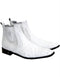 Men's Handmade White Vestigium Boots Genuine Ostrich Chelsea Boots
