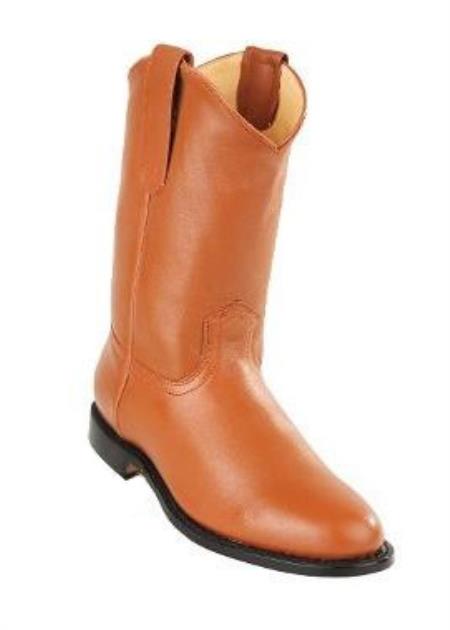 Men's Honey Genuine Deer Leather Original Michel Pull On Roper Dress Cowboy Boot Cheap Priced For Sale Online With Leather Sole - 6.0 Standard / D / Medium