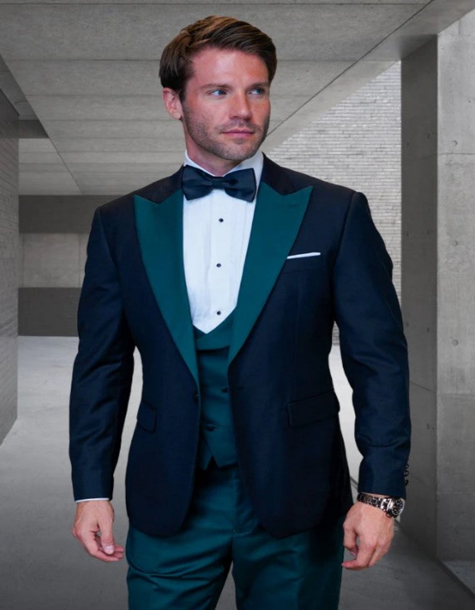Mens Hunter 3 PC Modern Fit Tuxedo - Coat Size 38