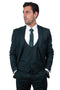 Cheap priced Suit  - Men's One Button Peak Lapel Skinny Wedding & Prom 2025 Hunter Green Suit With Lowcut Vest