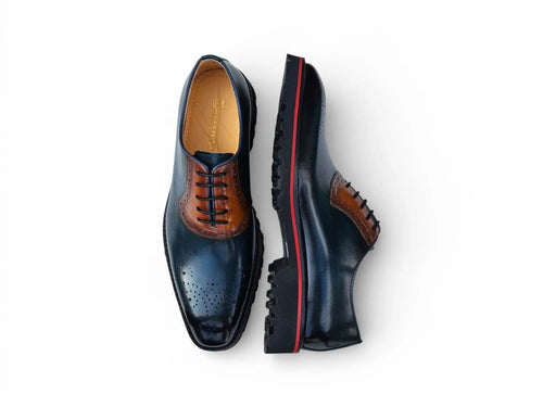 Carrucci Hybrid Lug Oxford - Luxury Leather Dress Shoe