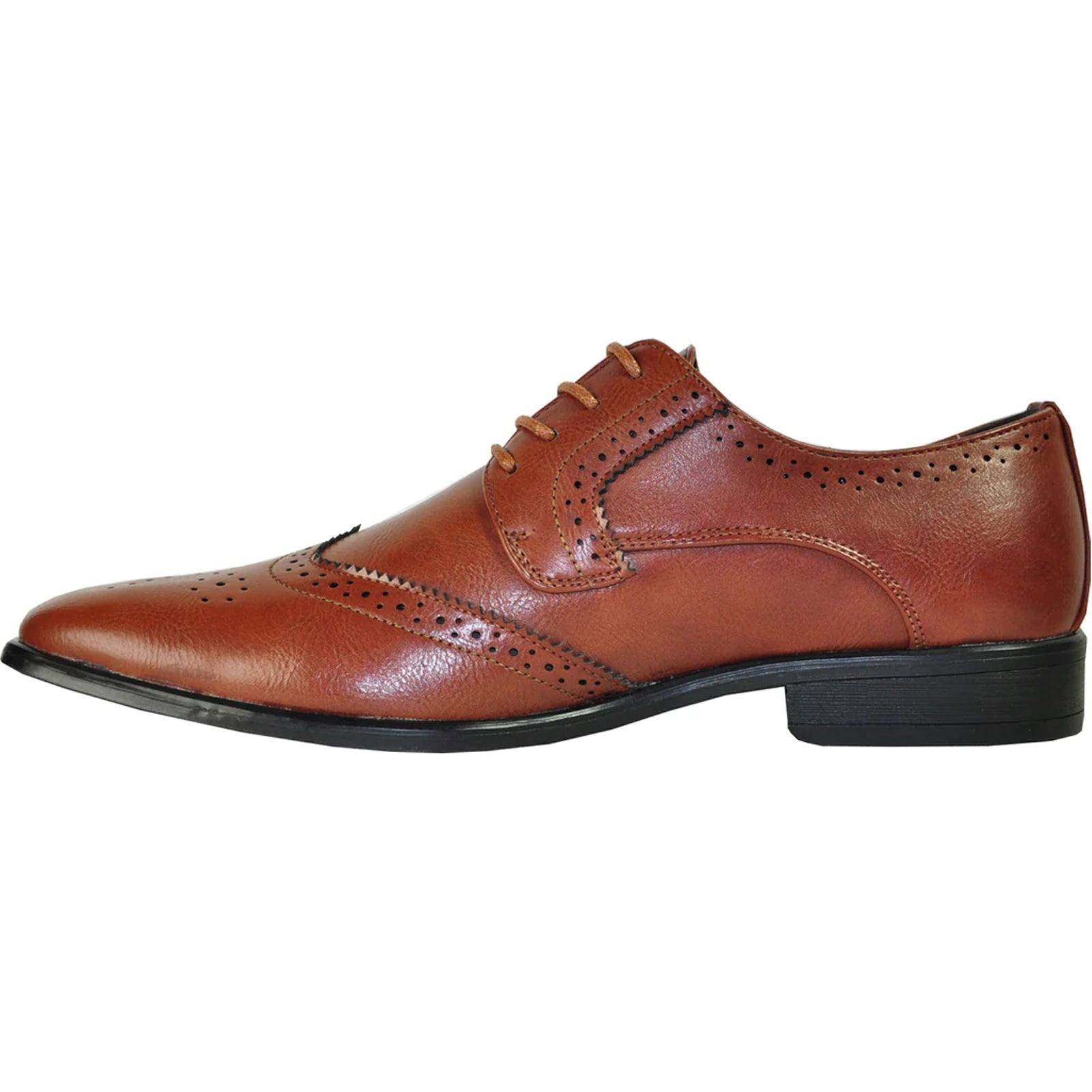 Vintage 1920's Wingtip Men's Dress Shoe - Brown Lace Up Style - 6M