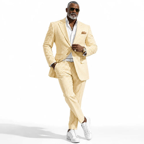 Mens Wide Stripe Seersucker Suit β Yuzu