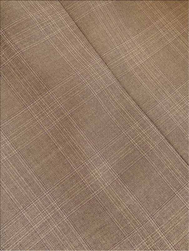 Pompey Collection - Men's Glen Plaid Dress Suit 2 Piece Regular Fit in Tan - Tan