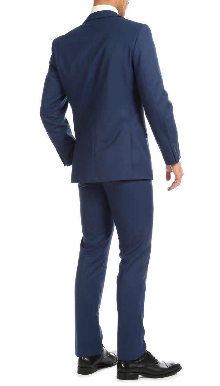 Windsor Indigo Slim Fit 2pc Suit - 38 Short Jacket+32 Waist Adjustable 28to34)(Height: 5 4 to5 7 )(Neck 15-16.5)S-M)