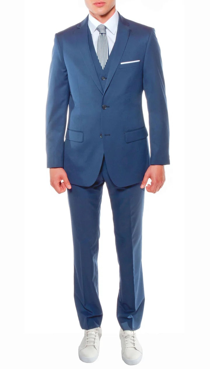 OMC Signature Men's Indigo Slim Fit Suit (2-Pieces)