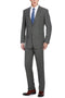 "Grey Windowpane Plaid Men's Two Button Classic Fit Suit"