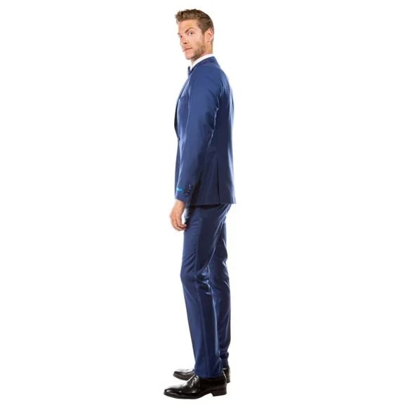 Mens Indigo Tuxedo 2Pc Hybrid Fit By Sean Alexander - 38 Short Jacket+32 Waist Adjustable 28to34)(Height: 5 4 to5 7 )(Neck 15-16.5)S-M)