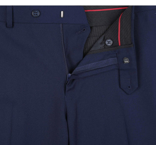 Cheap Priced Suit- Mens Basic Two Button Slim Fit Indigo Navy Blue Suit
