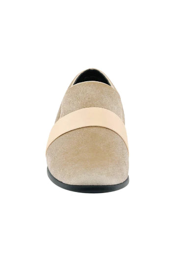 Mens Ivory Dress Shoes - Cream Dress Shoe "Knight" Taupe Tuxedo Shoes - Ivory