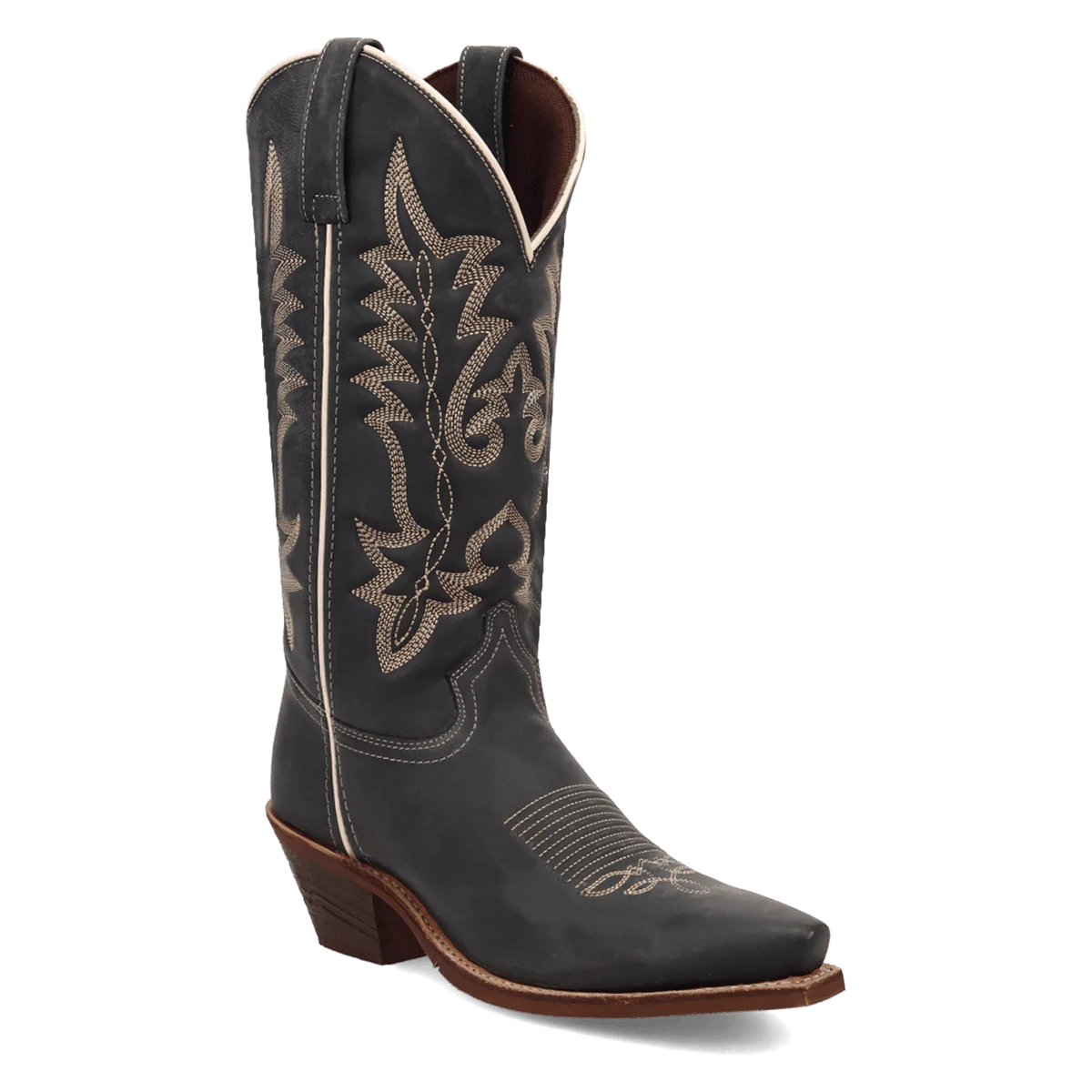 Laredo Carly Navy Leather Women Boots - 6M