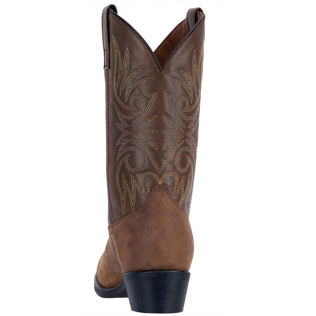Laredo Paris Tan Distressed R-Toe Men's Leather Boots - 8D