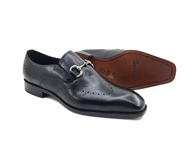 Carrucci Leather Sole Horsebit Loafer