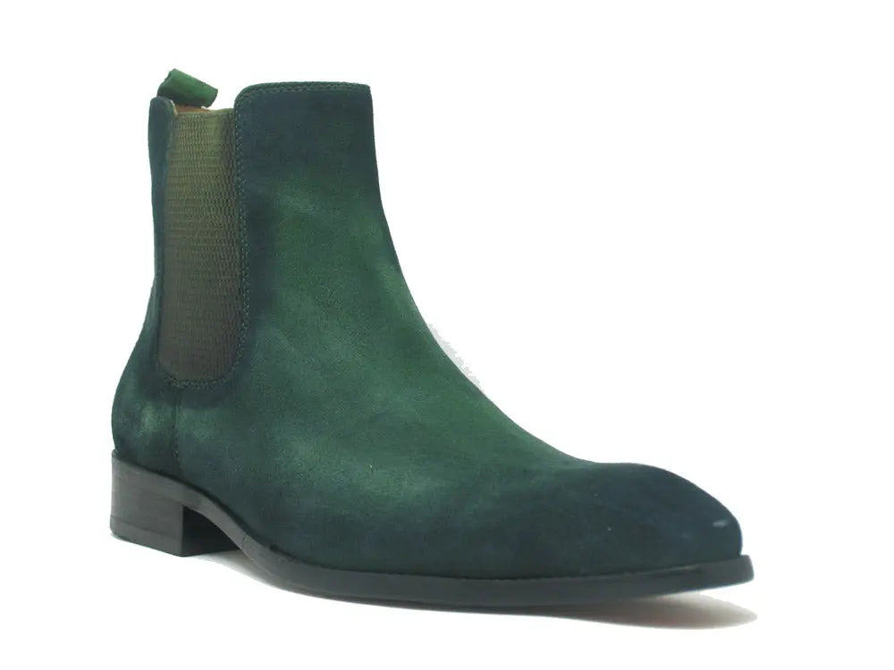 Leather Suede Chelsea High Boots - 8.5