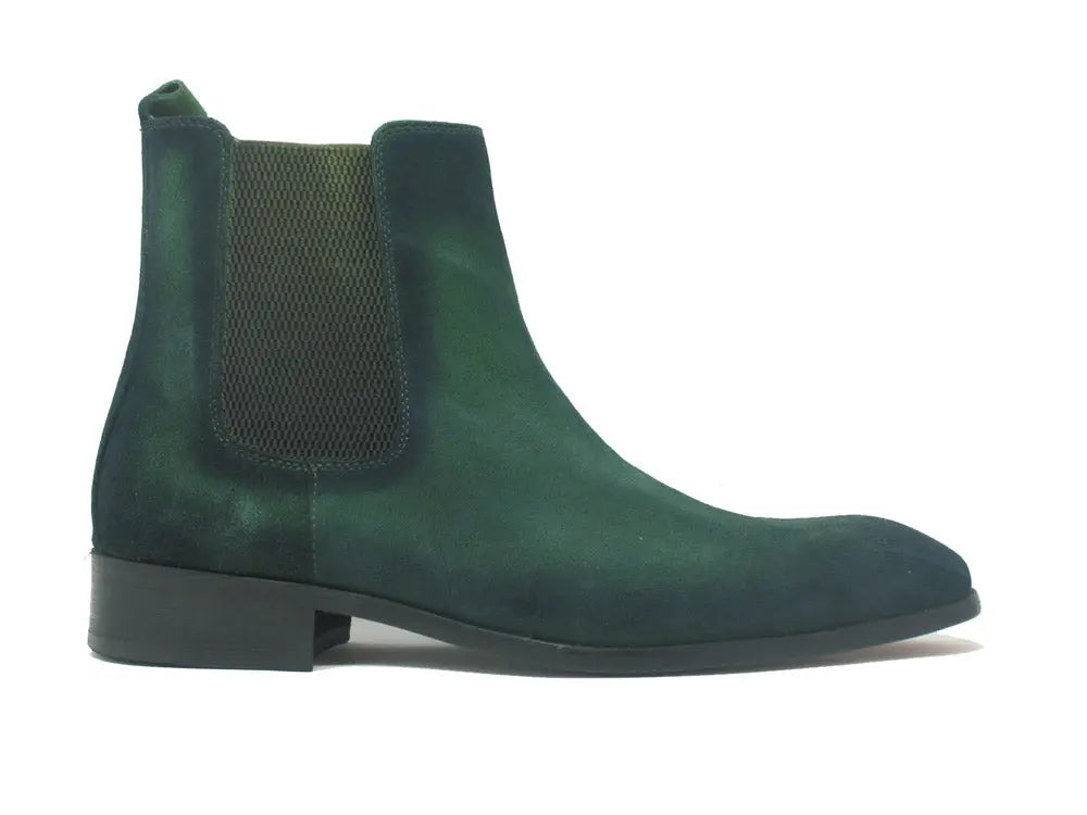 Leather Suede Chelsea High Boots - 8.5