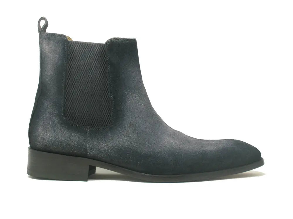 Leather Suede Chelsea High Boots - 8.5