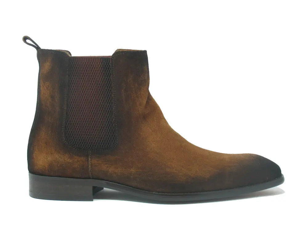 Leather Suede Chelsea High Boots - 8.5