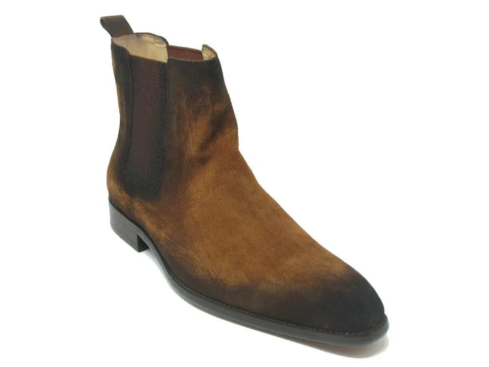 Leather Suede Chelsea High Boots - 8.5