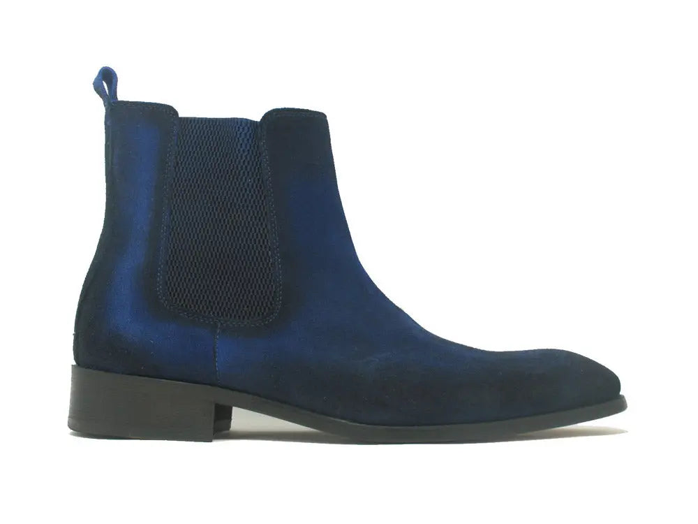 Leather Suede Chelsea High Boots - 8.5