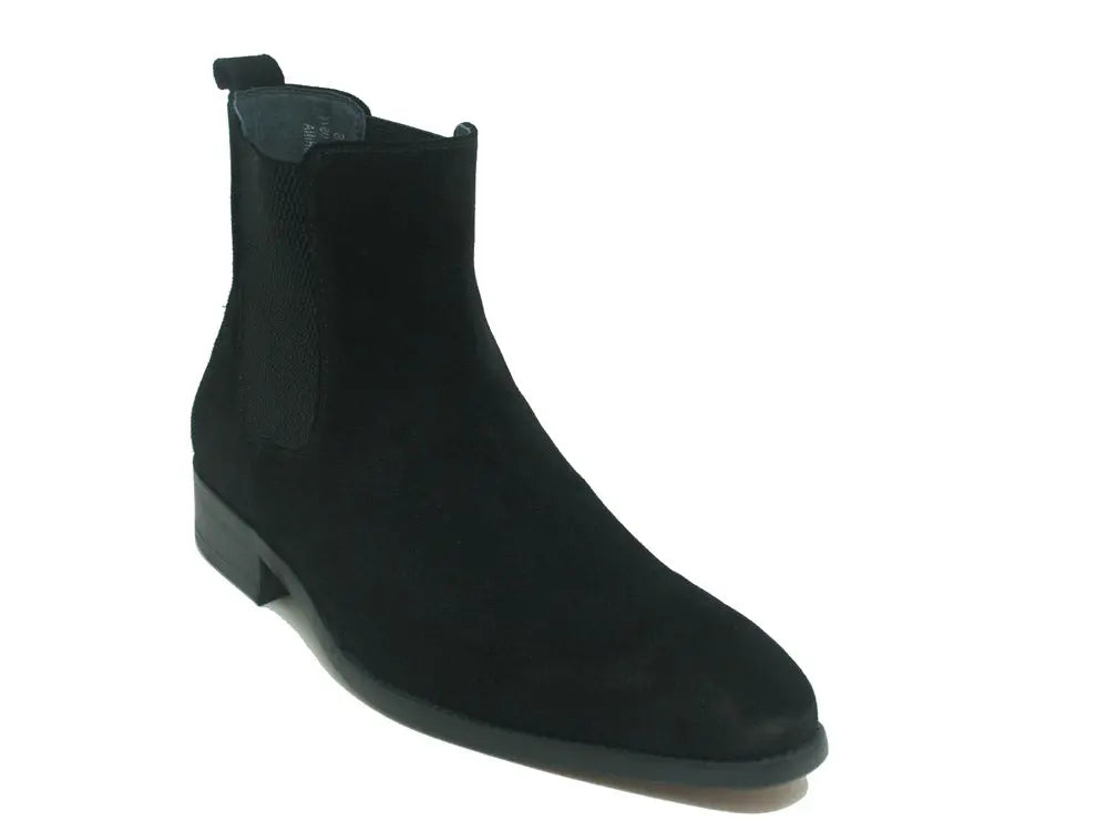 Leather Suede Chelsea High Boots - 8.5