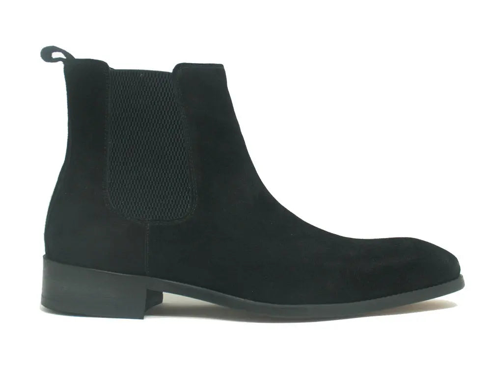 Leather Suede Chelsea High Boots - 8.5