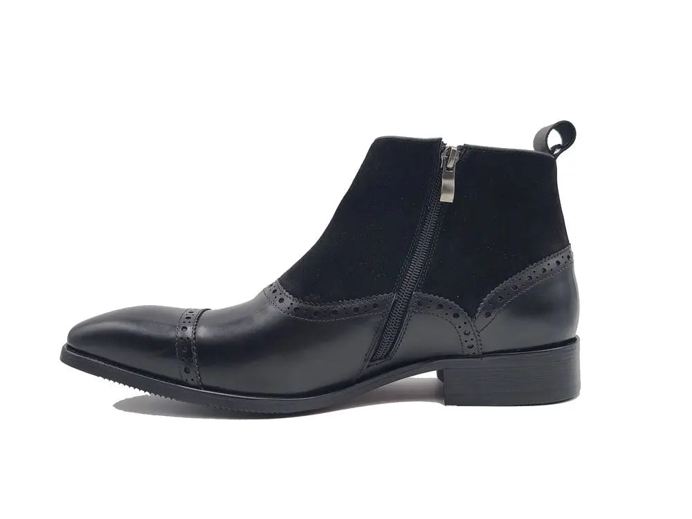 Leather & Suede Slip-On Boot - 8.5