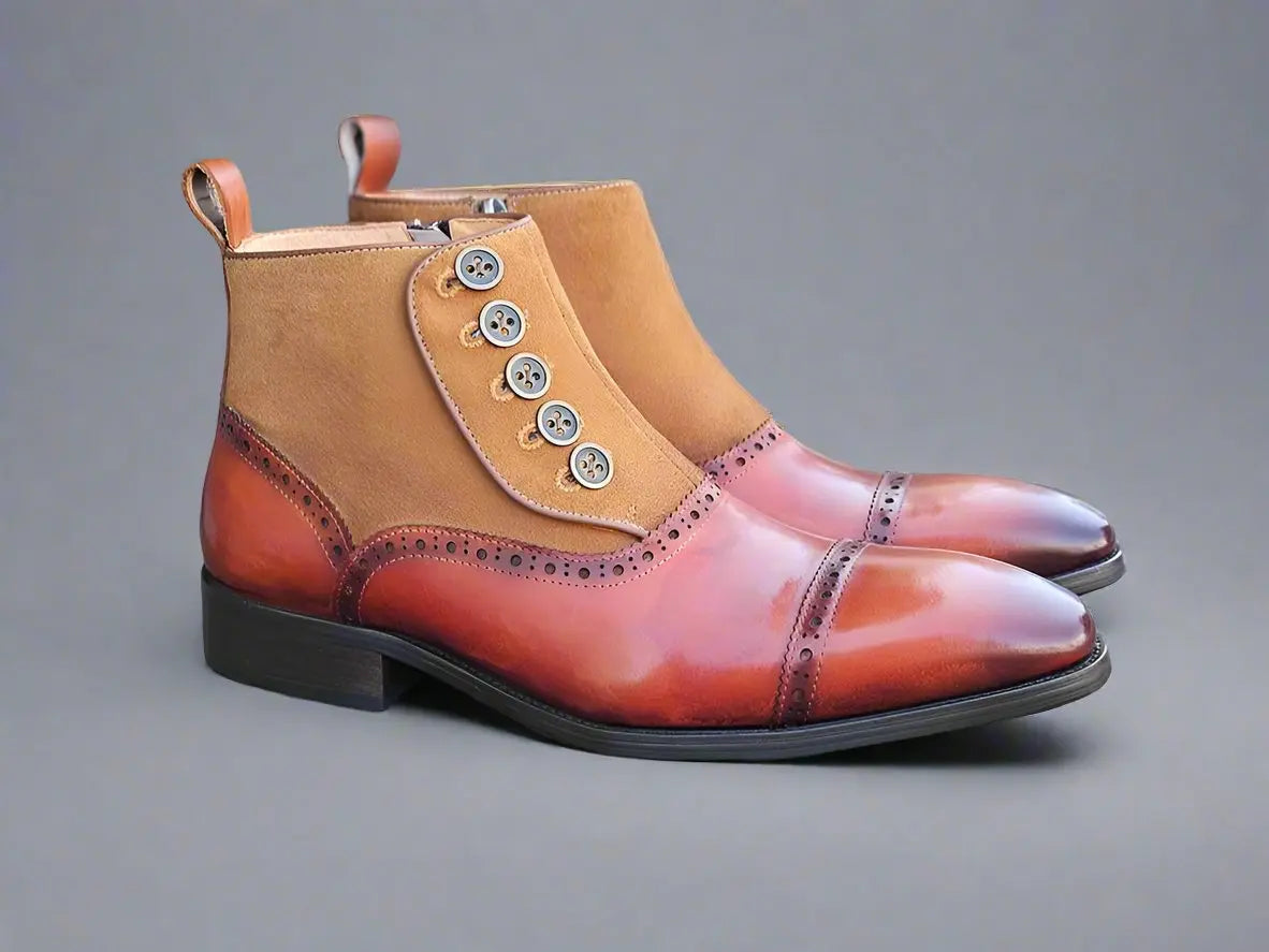 Leather & Suede Slip-On Boot - 8.5